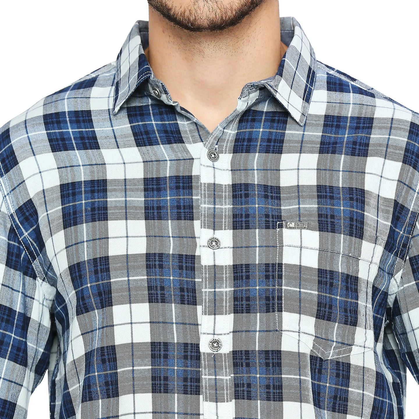 Being Human Clothing Men Slim Fit Collared Shirts-Navy