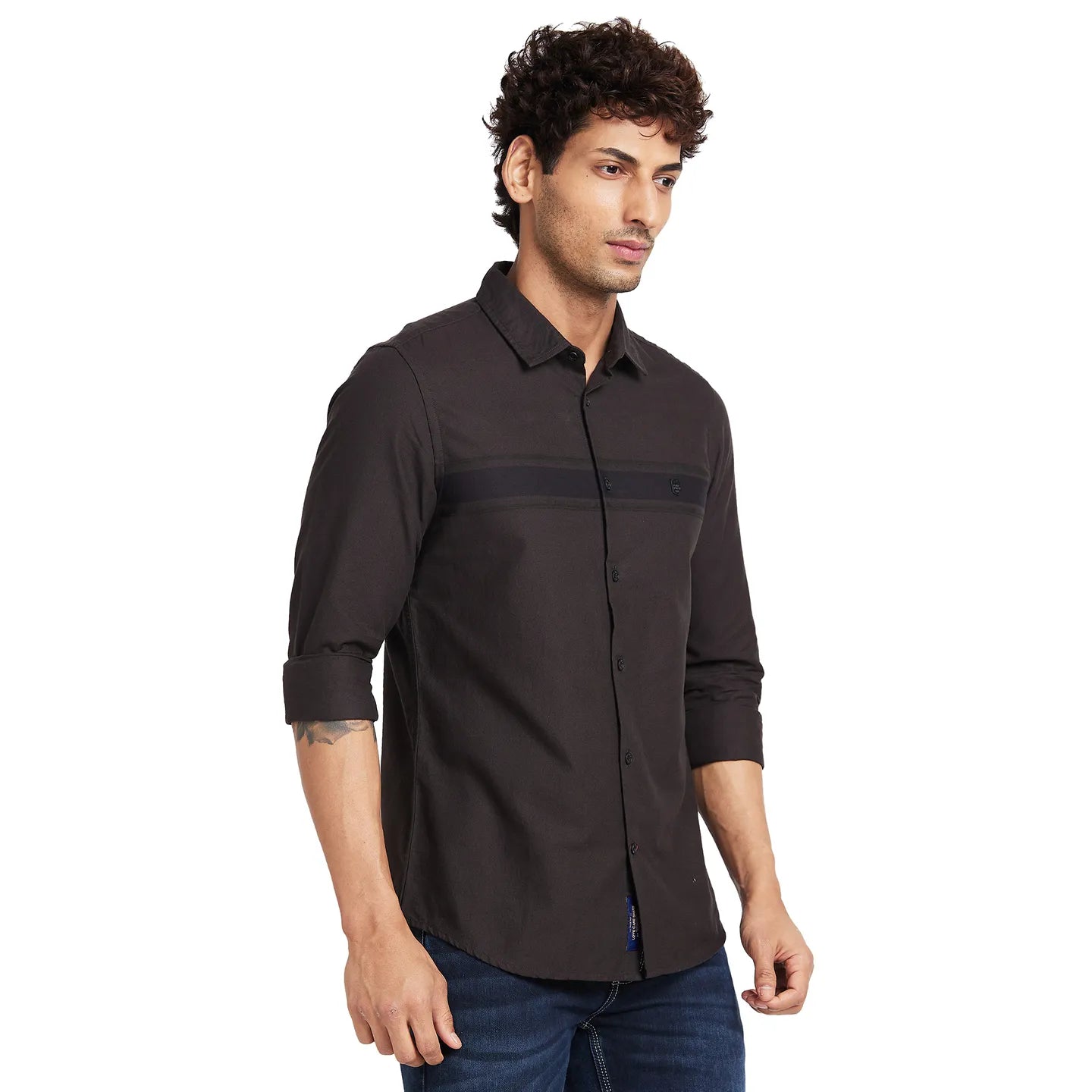 Being Human Clothing Men Slim Fit Shirts-Dk Chocolate