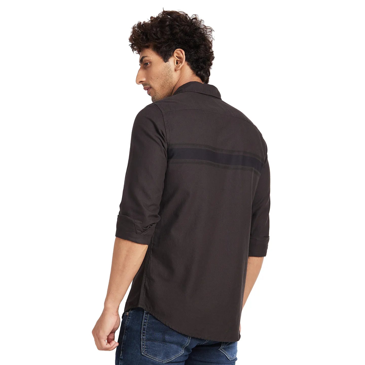 Being Human Clothing Men Slim Fit Shirts-Dk Chocolate