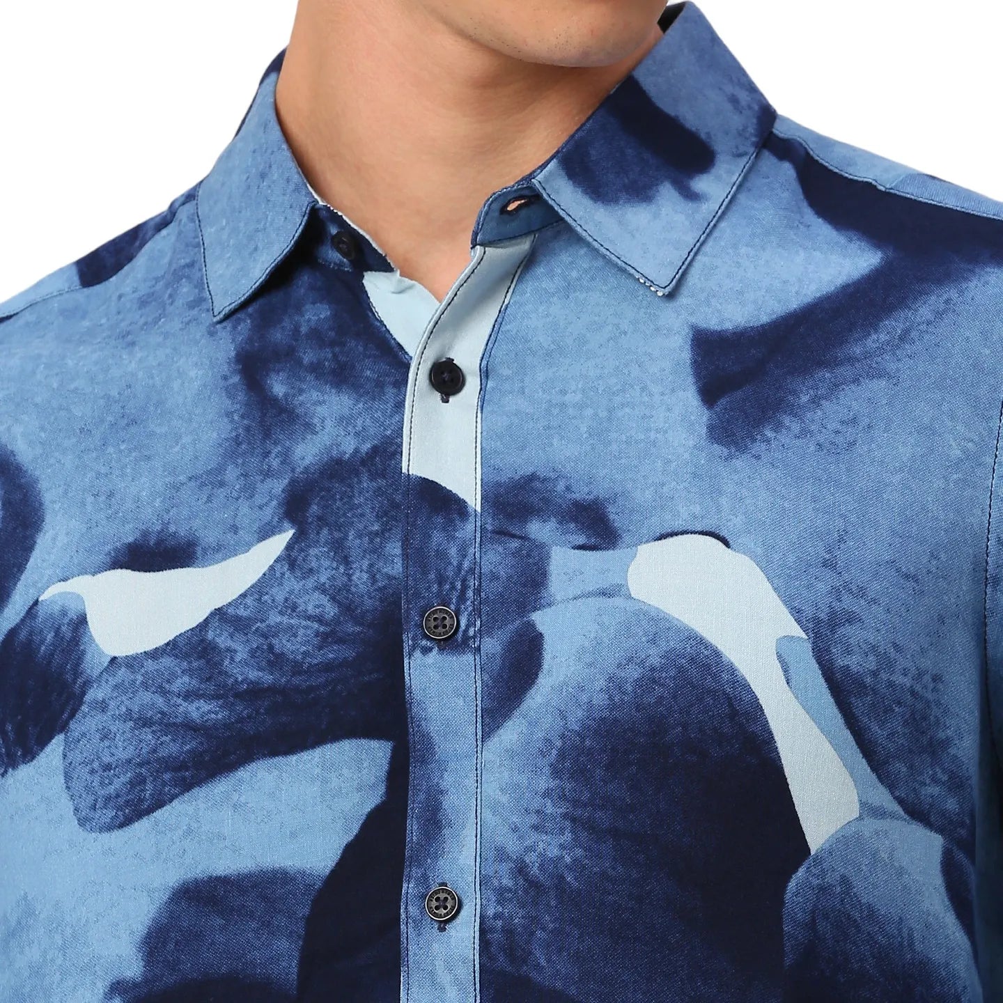 Off White Slim Fit Regular Collar Men's Shirt by Being Human Clothing