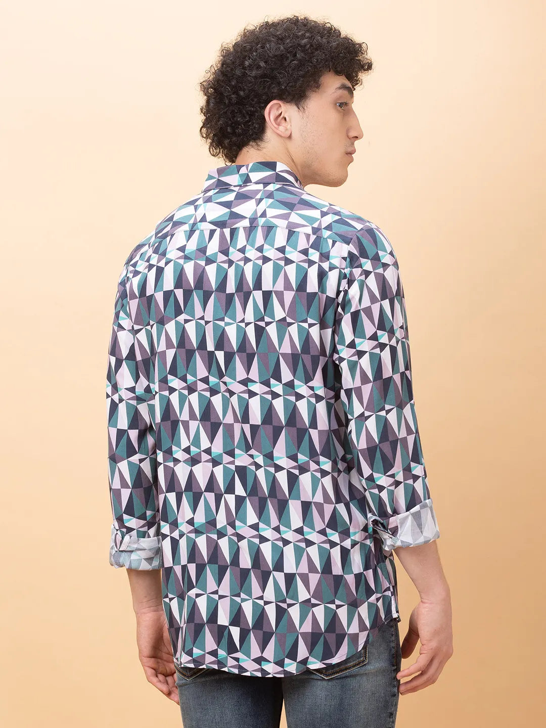 Emerald Slim Fit Regular Collar Men's Shirt by Being Human Clothing