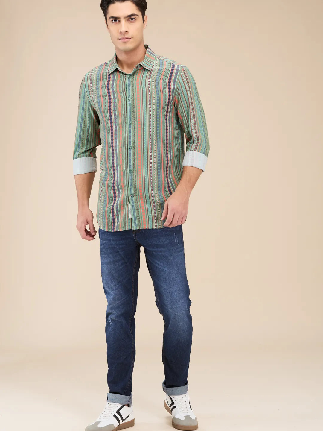 Mens-Top Shirts Fern Green by Being Human Clothing