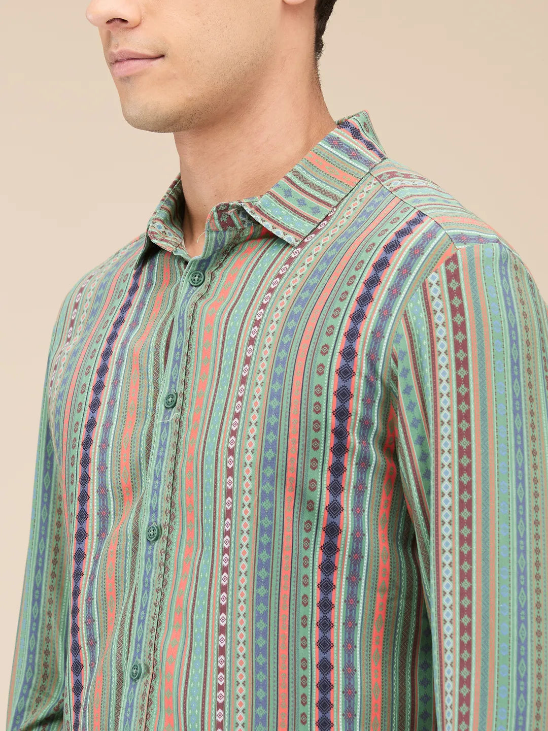 Mens-Top Shirts Fern Green by Being Human Clothing