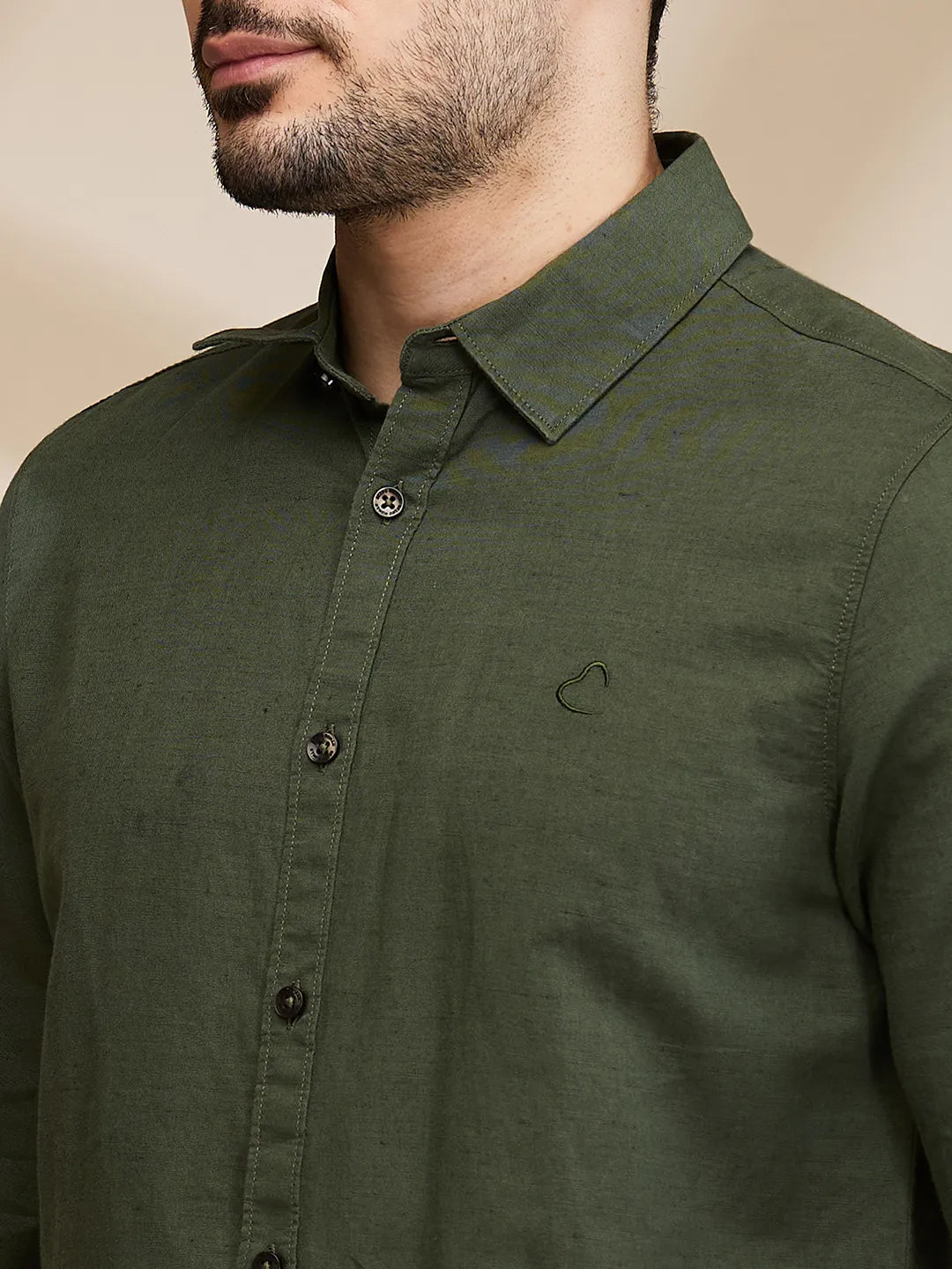 Mens-Top Shirts Olive by Being Human Clothing