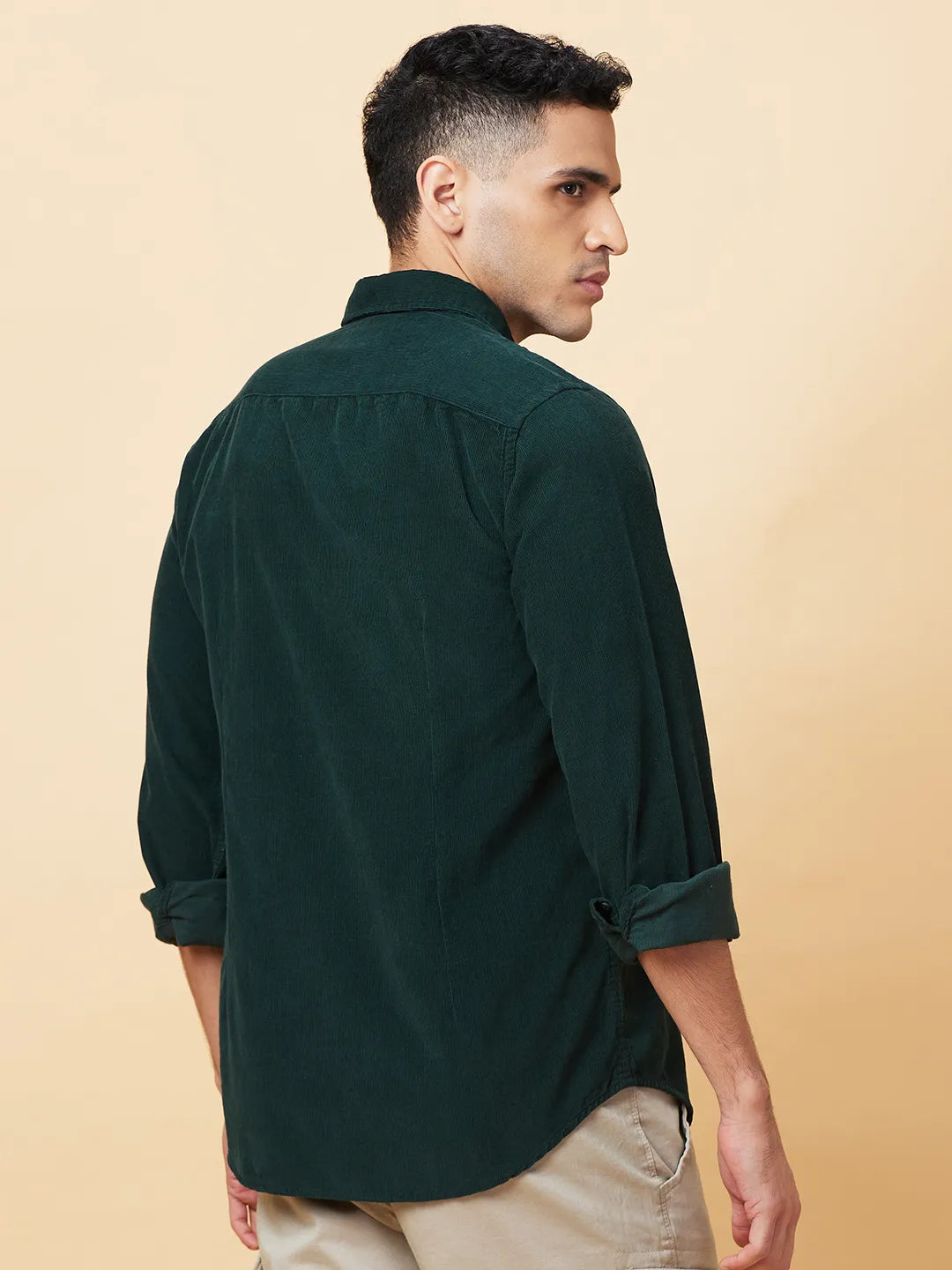Mens-Top Shirts Green by Being Human Clothing