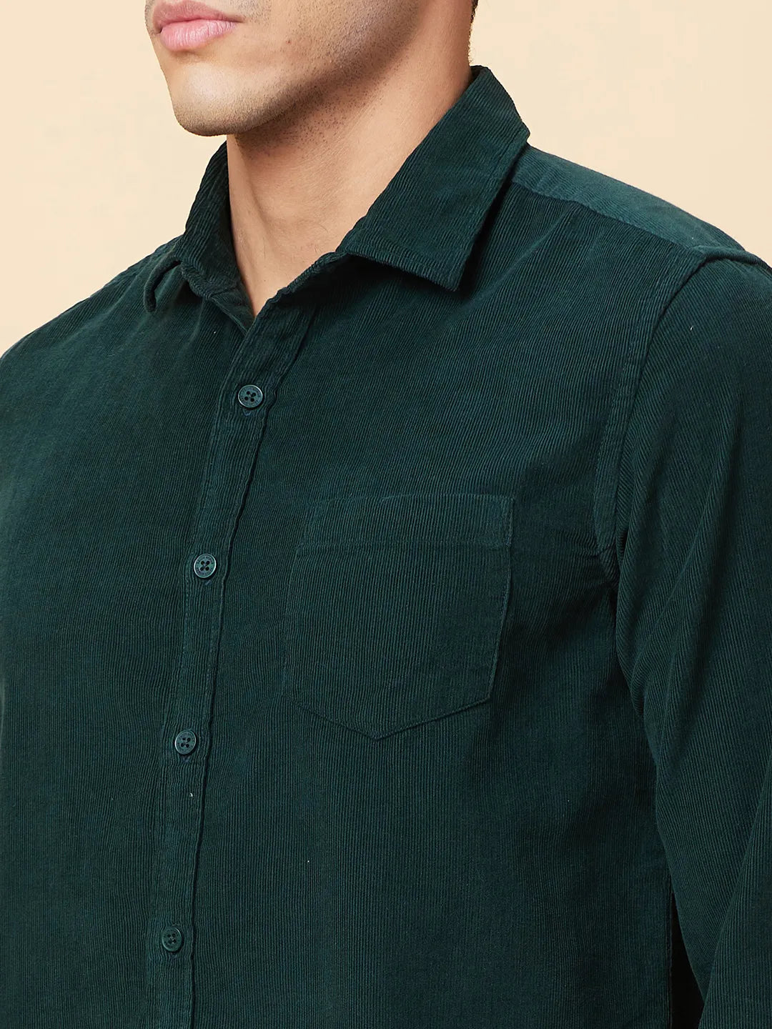 Mens-Top Shirts Green by Being Human Clothing