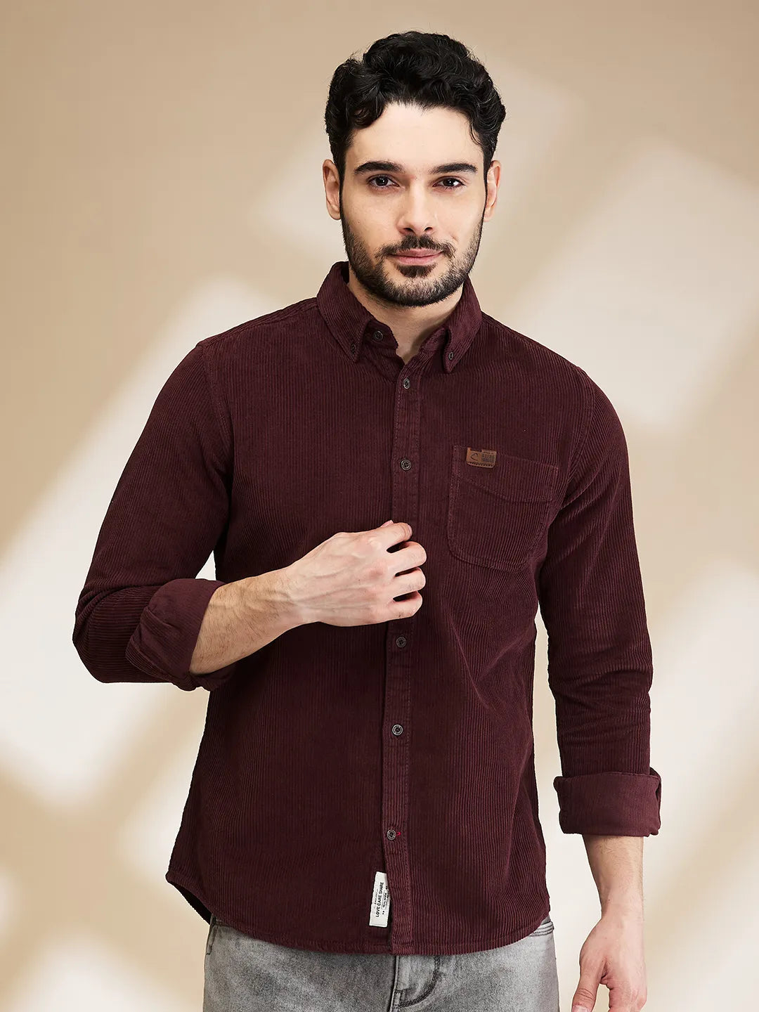 Being Human Clothing Mens-Top Shirts Maroon