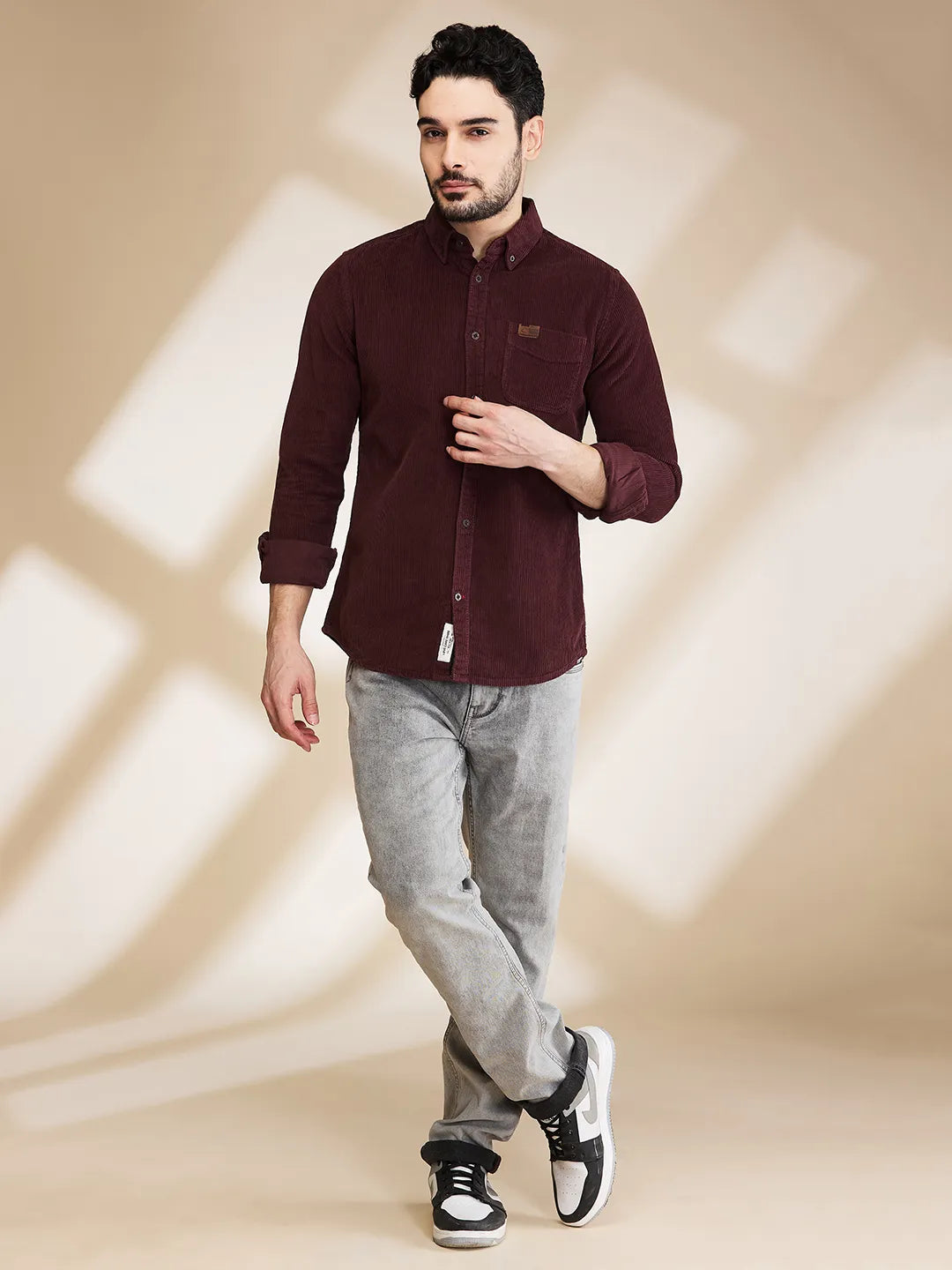 Being Human Clothing Mens-Top Shirts Maroon