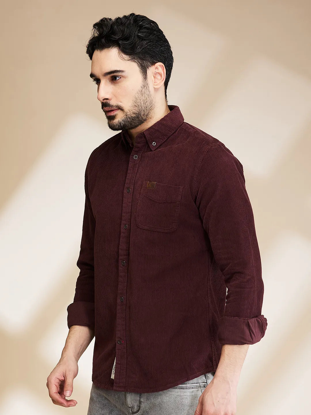Being Human Clothing Mens-Top Shirts Maroon