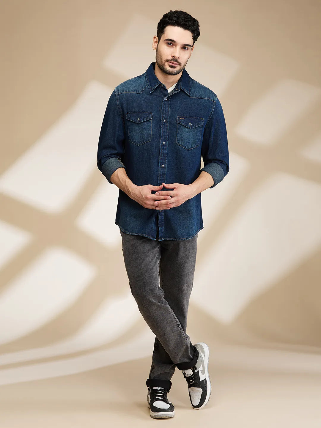 Being Human Clothing Mens-Top Shirts Dark Blue