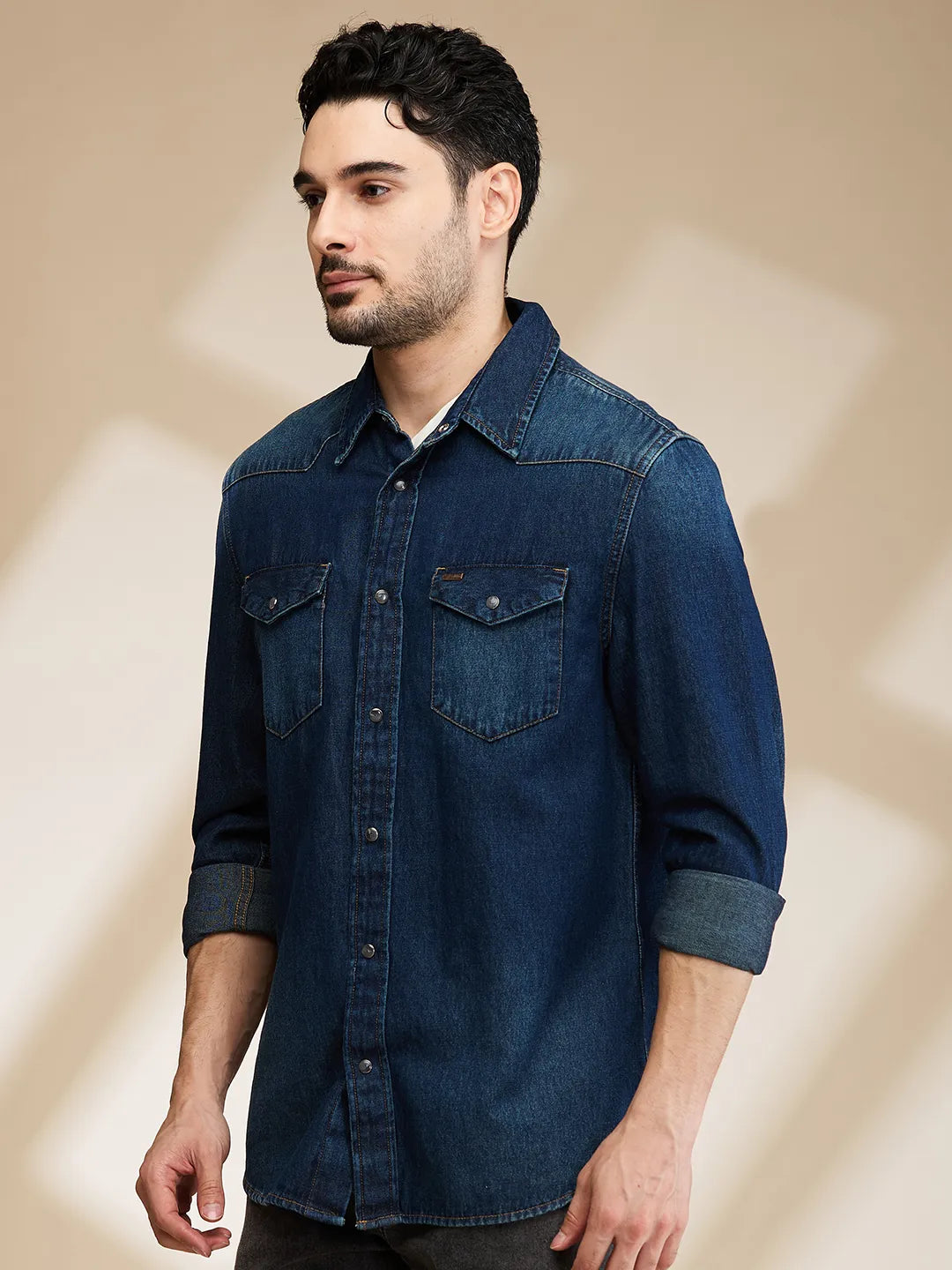 Being Human Clothing Mens-Top Shirts Dark Blue