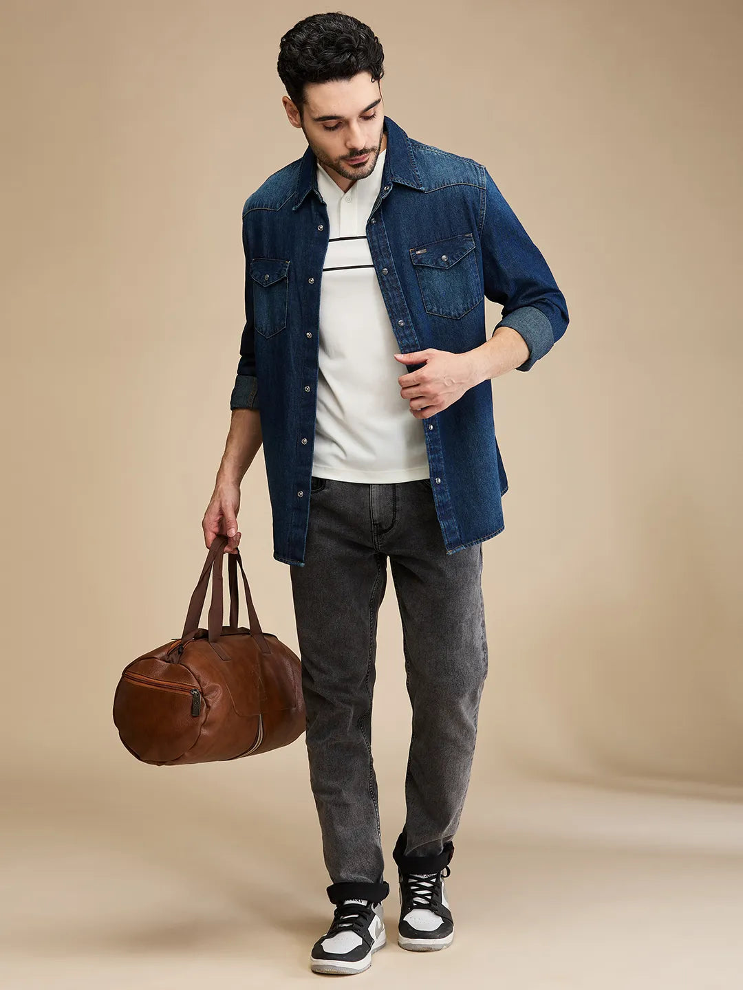 Being Human Clothing Mens-Top Shirts Dark Blue