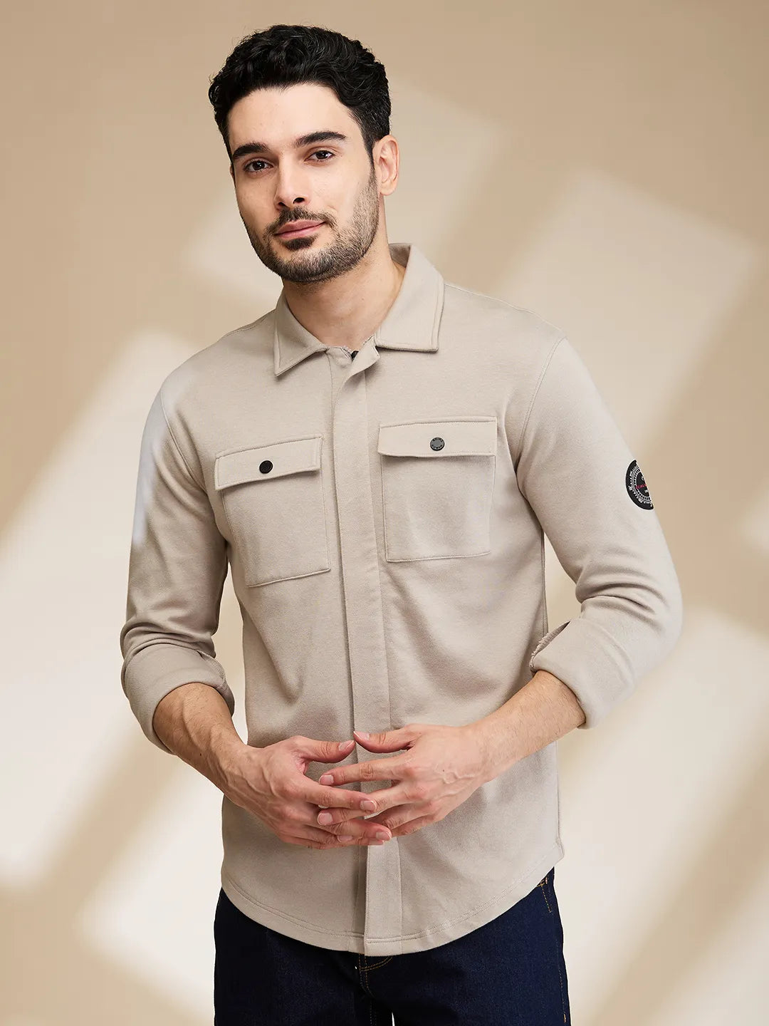 Being Human Clothing Mens-Top Shirts Cement