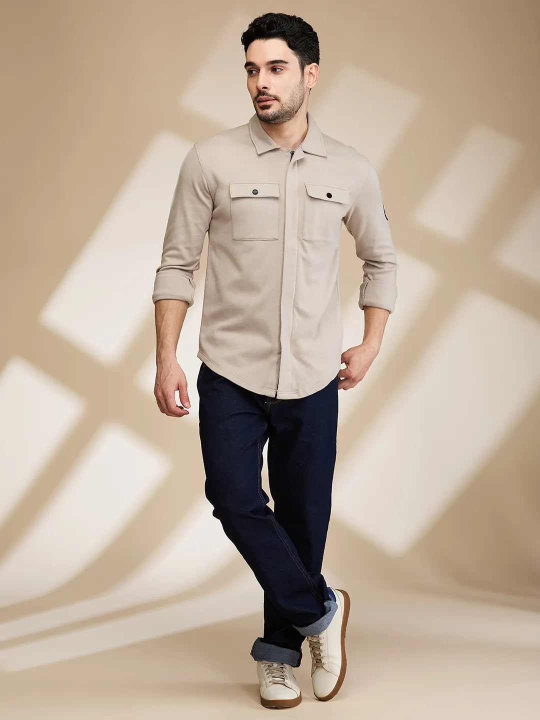 Being Human Clothing Mens-Top Shirts Cement