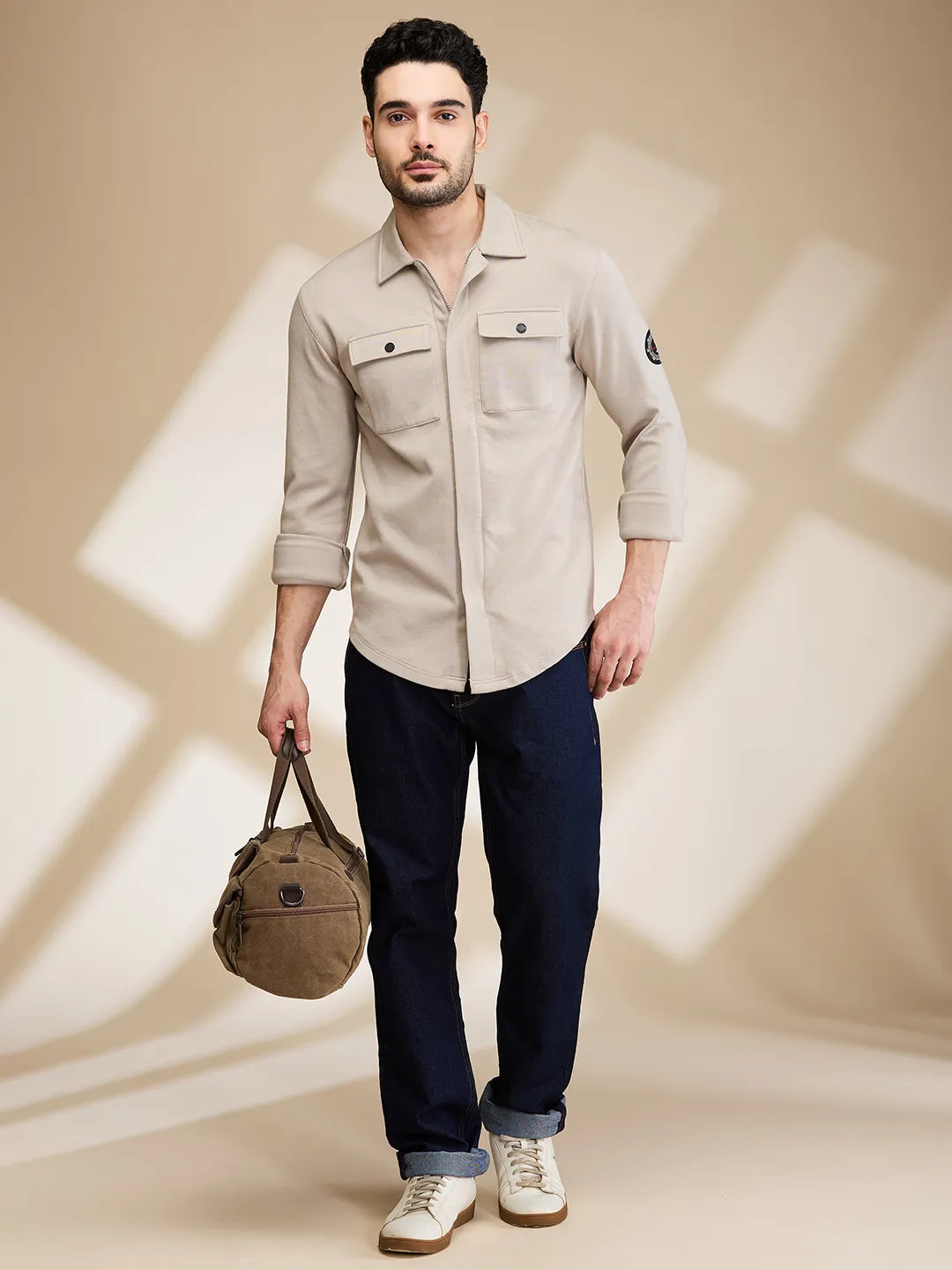 Being Human Clothing Mens-Top Shirts Cement