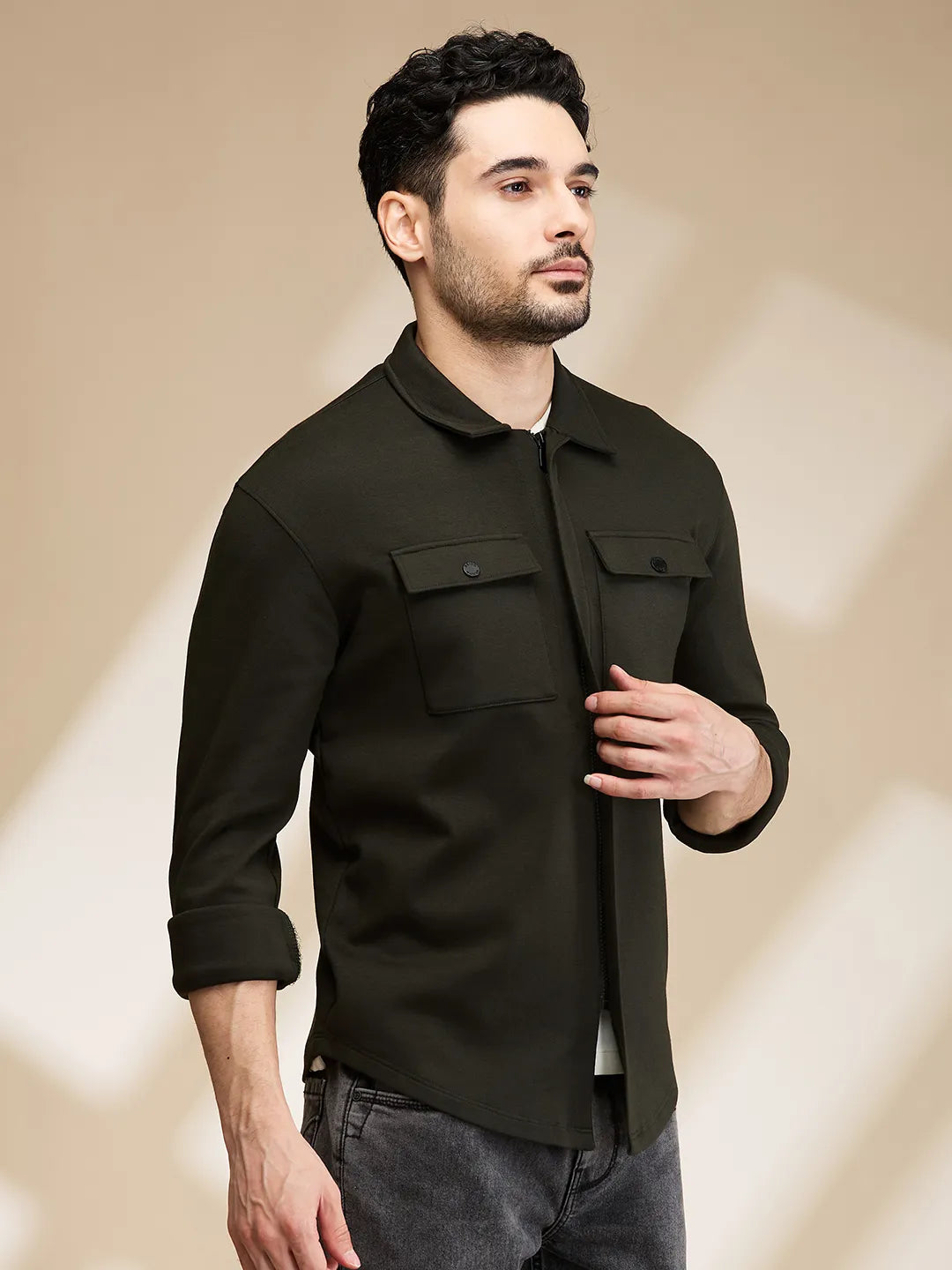 Being Human Clothing Mens-Top Shirts Olive