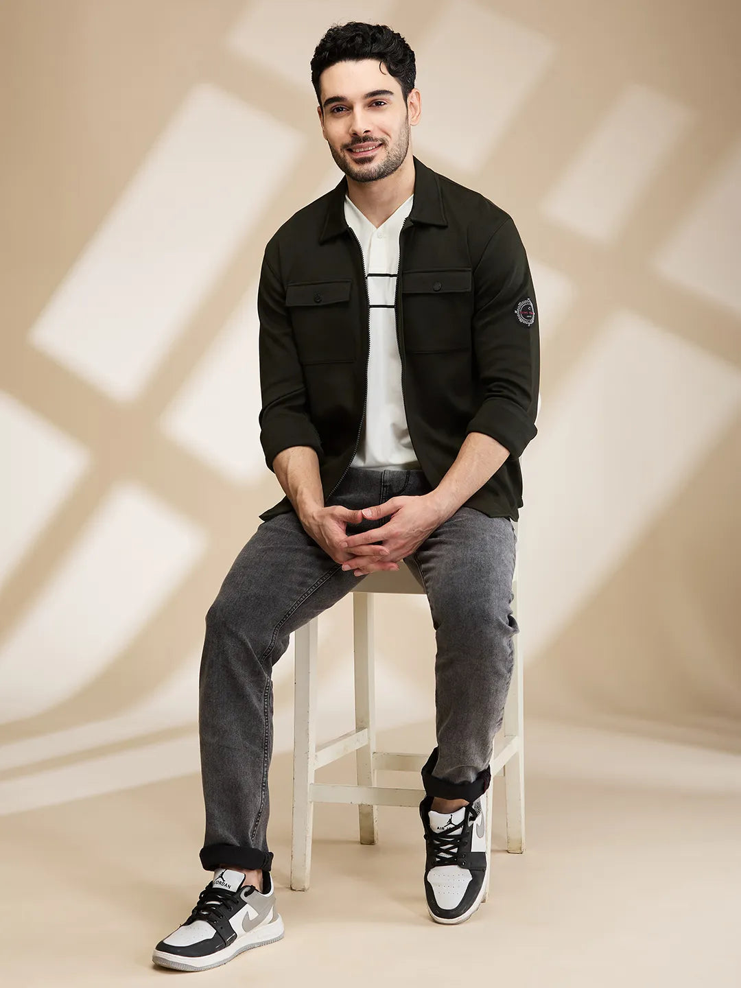 Being Human Clothing Mens-Top Shirts Olive