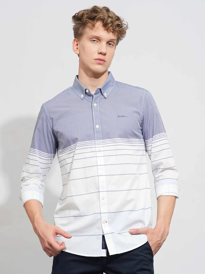 White Slim Fit Regular Collar Men's Shirt
