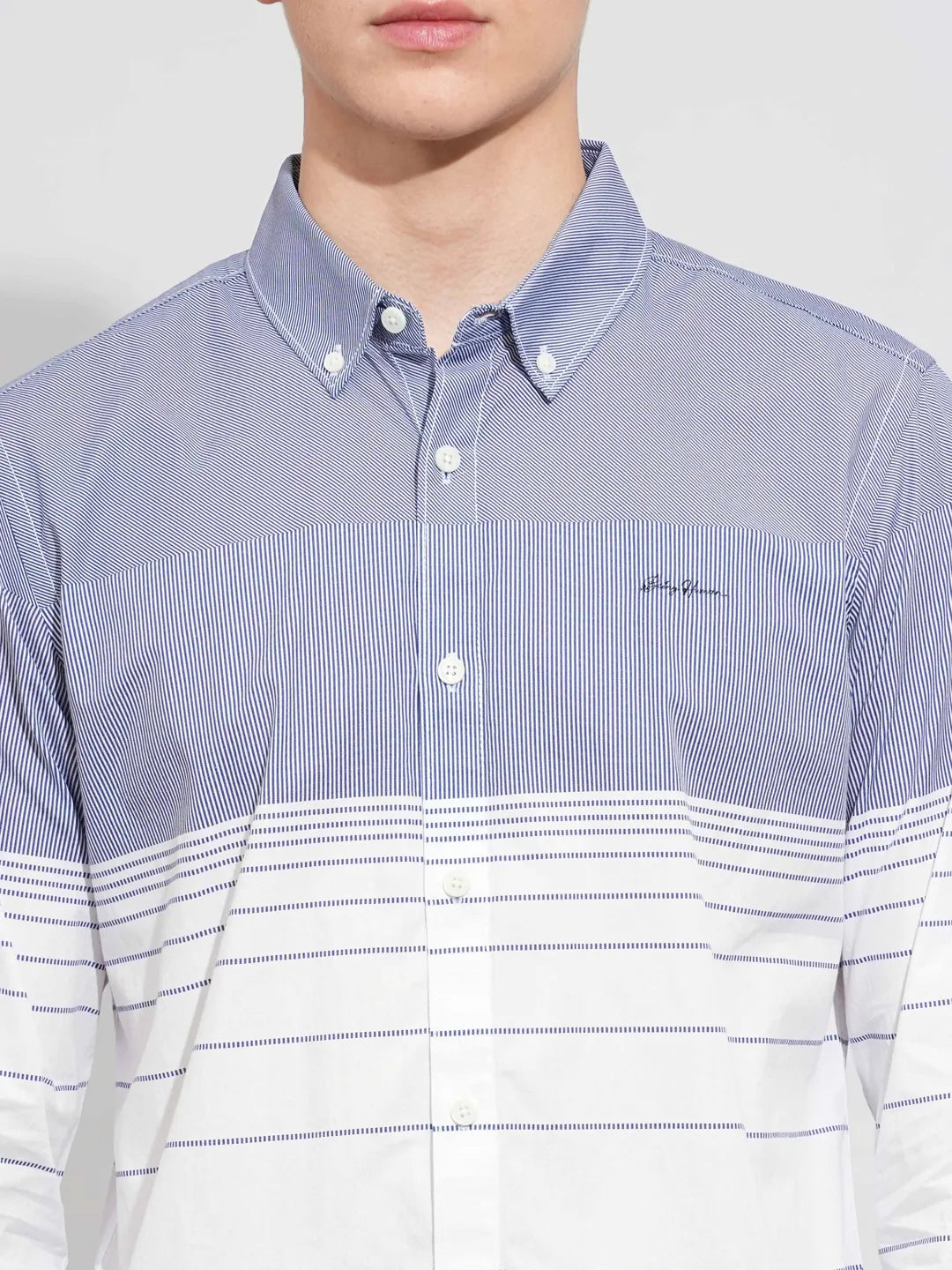 White Slim Fit Regular Collar Men's Shirt by Being Human Clothing