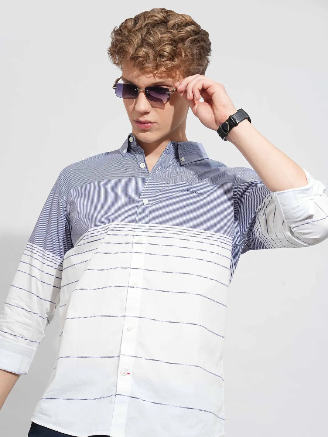 White Slim Fit Regular Collar Men's Shirt by Being Human Clothing