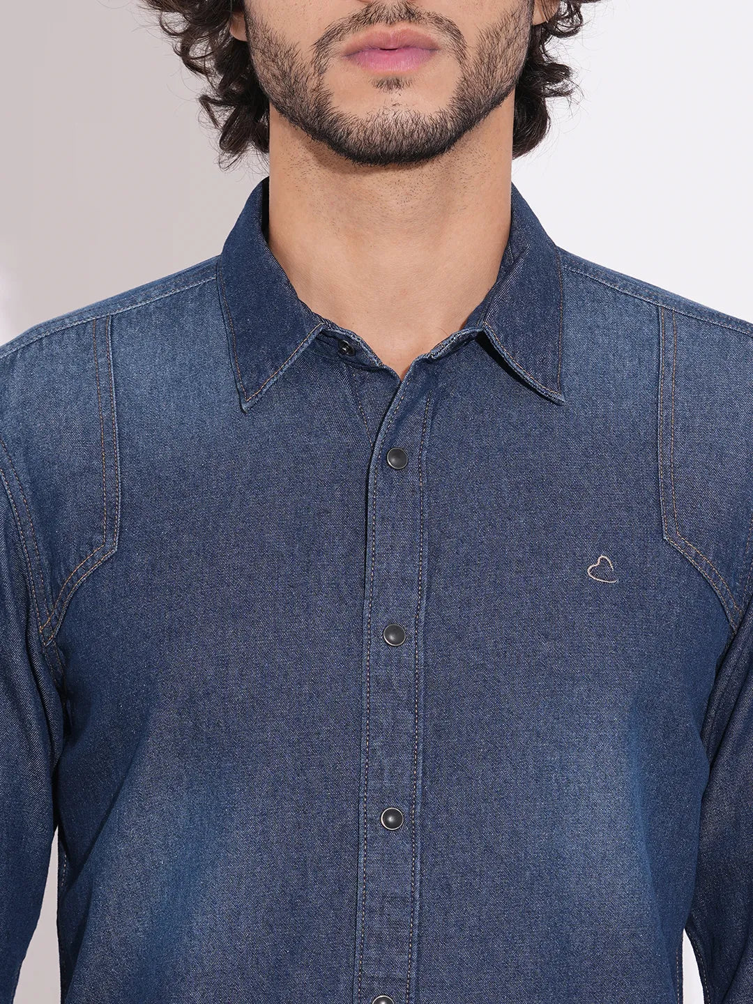 Light Blue Moderno Fit Regular Collar Men's Shirt by Being Human Clothing