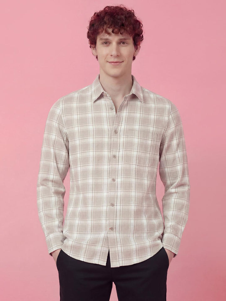 Grey Moderno Fit Full Sleeve Men's Shirt