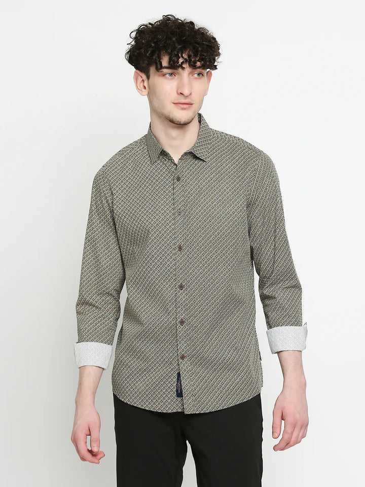 White Slim Fit Regular Collar Men's Shirt by Being Human Clothing