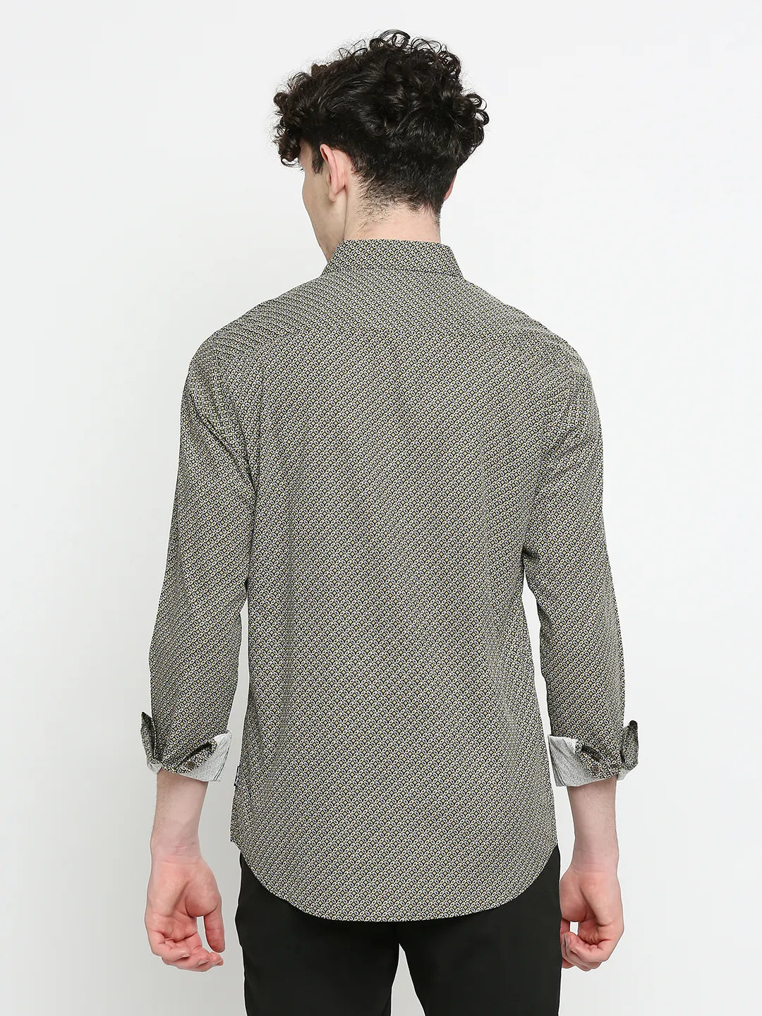 White Slim Fit Regular Collar Men's Shirt by Being Human Clothing