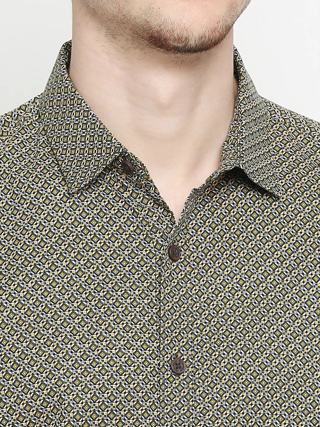 White Slim Fit Regular Collar Men's Shirt by Being Human Clothing