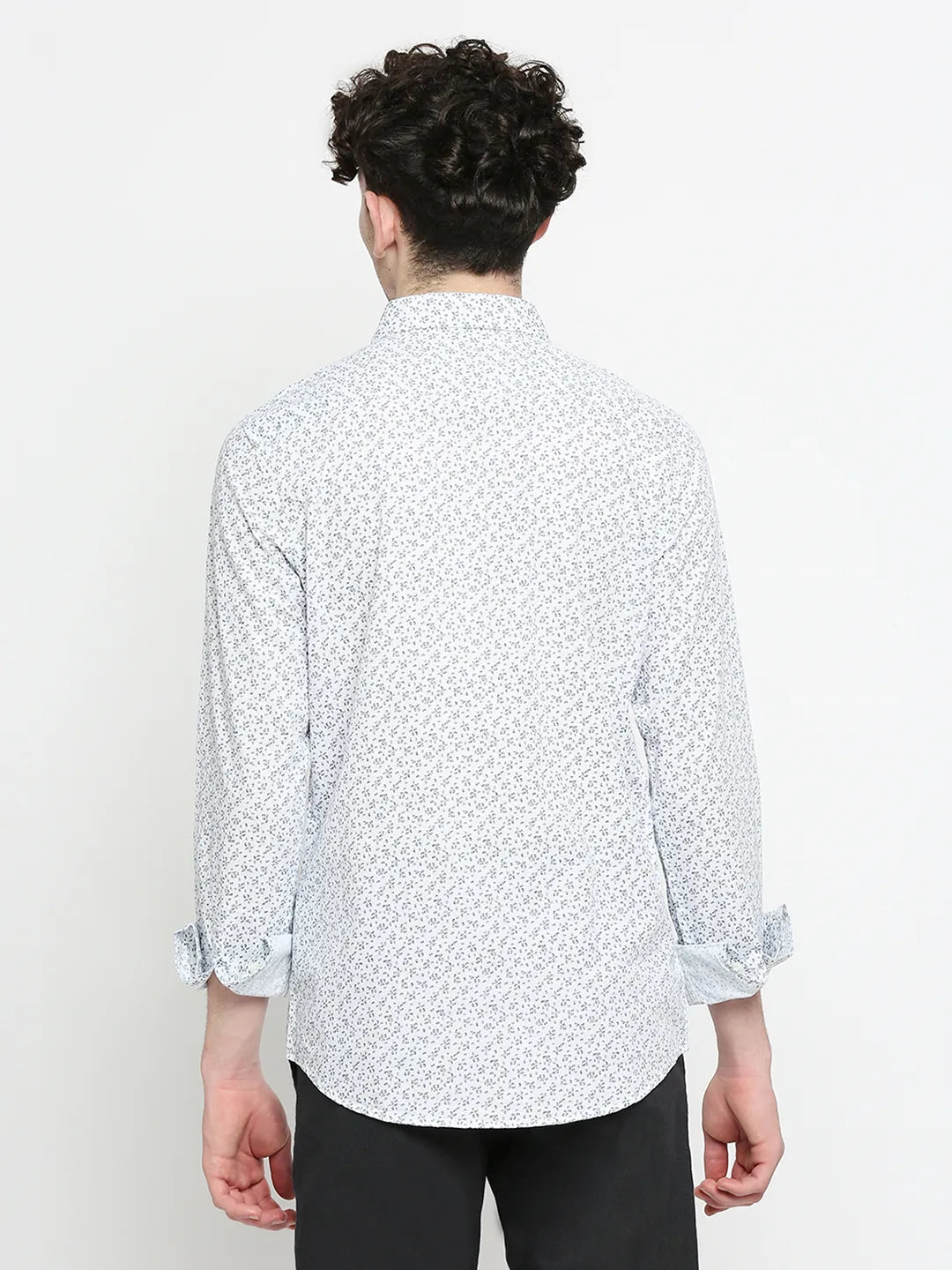 White Slim Fit Regular Collar Men's Shirt by Being Human Clothing