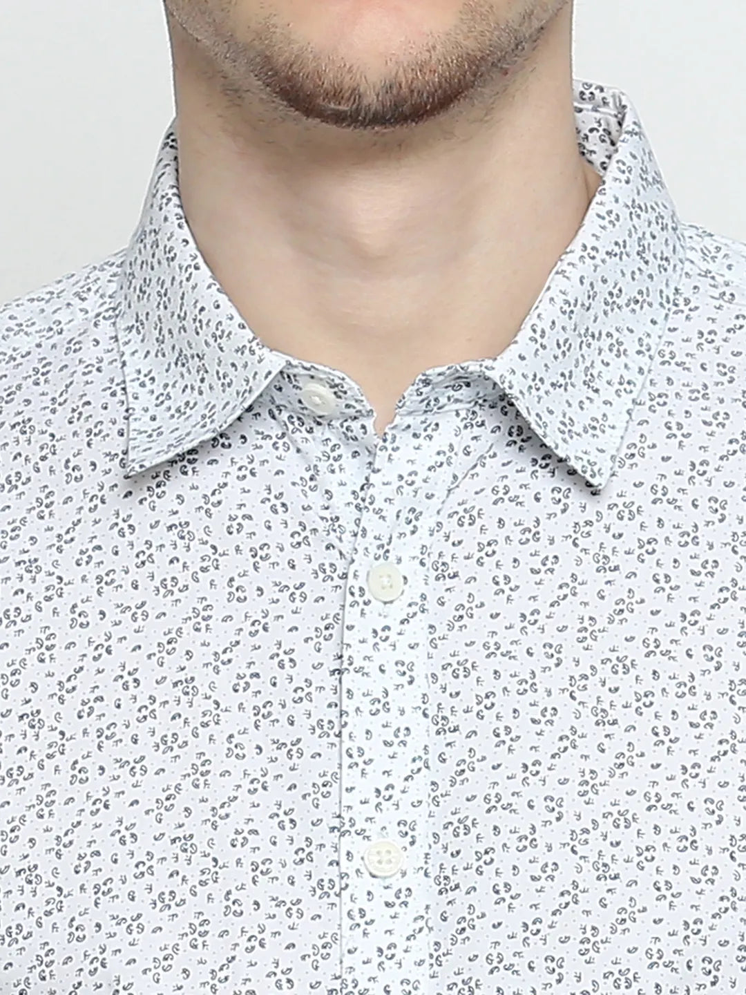 White Slim Fit Regular Collar Men's Shirt by Being Human Clothing