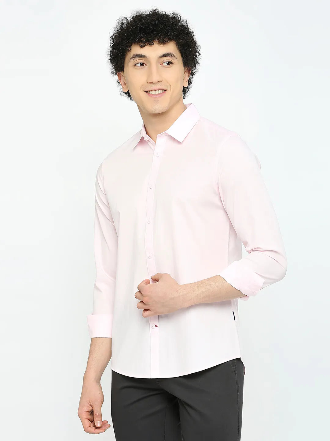 Being Human Clothing Men Slim Fit Shirts-Pink