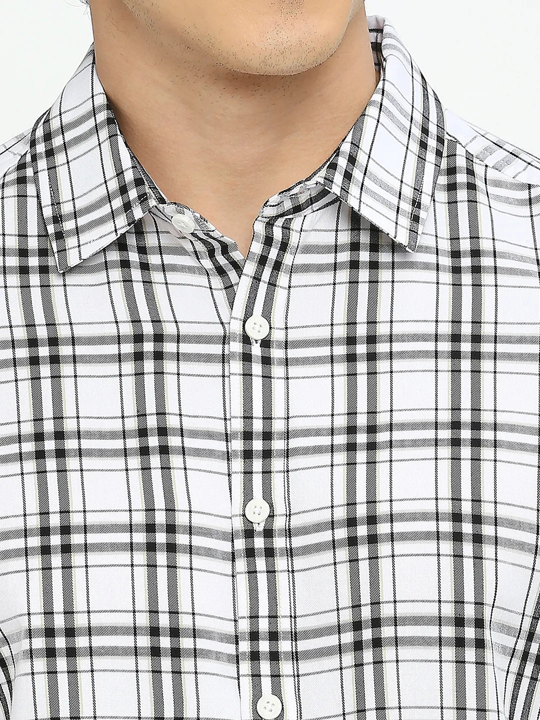 White Slim Fit Regular Collar Men's Shirt by Being Human Clothing