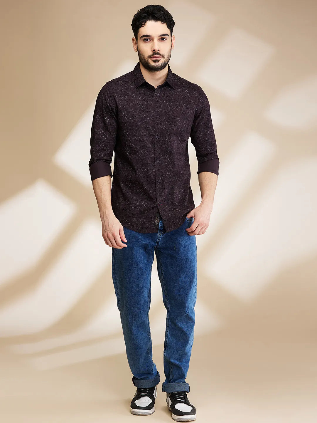 Being Human Clothing Mens-Top Shirts Coffee
