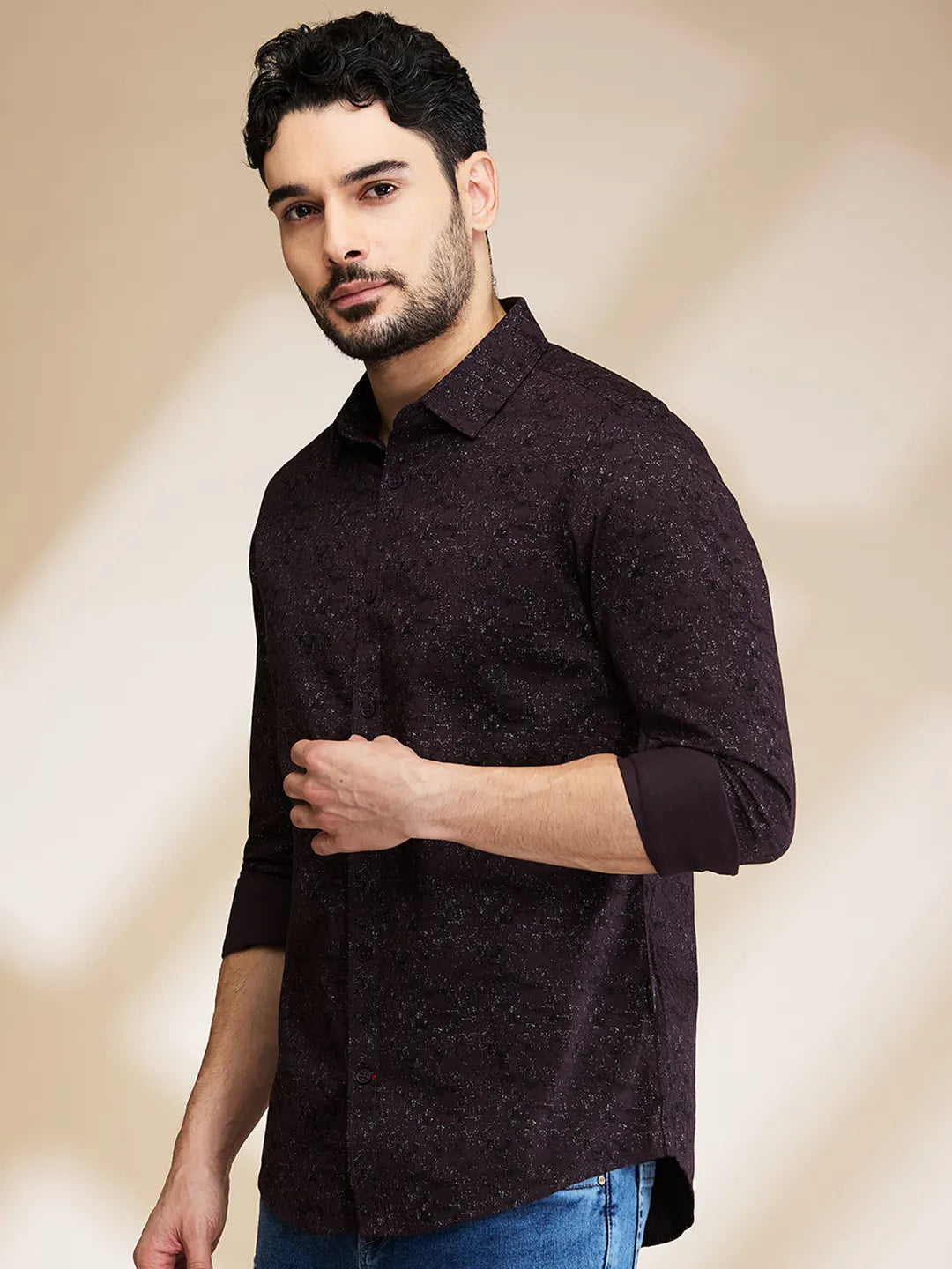 Being Human Clothing Mens-Top Shirts Coffee