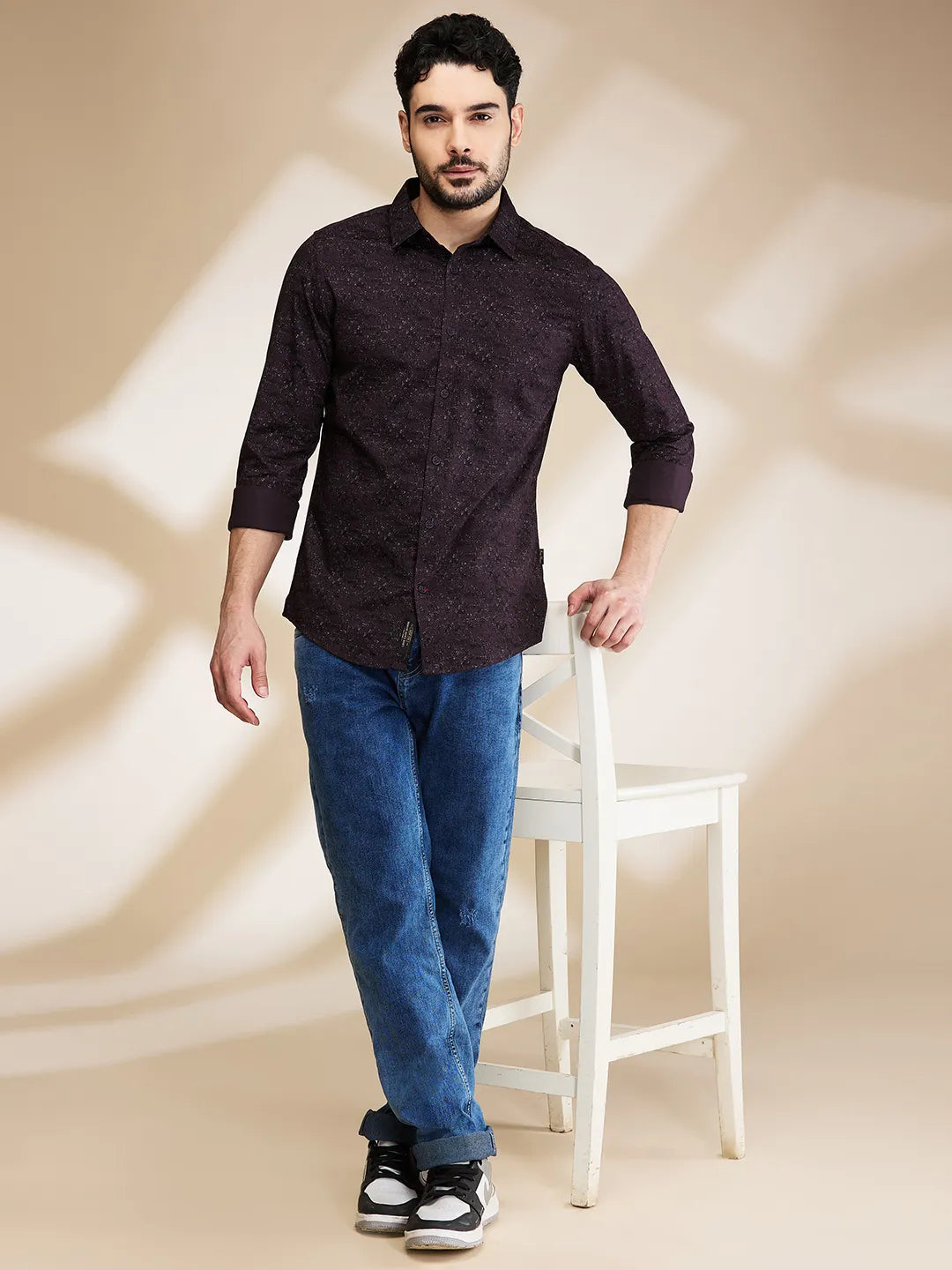 Being Human Clothing Mens-Top Shirts Coffee