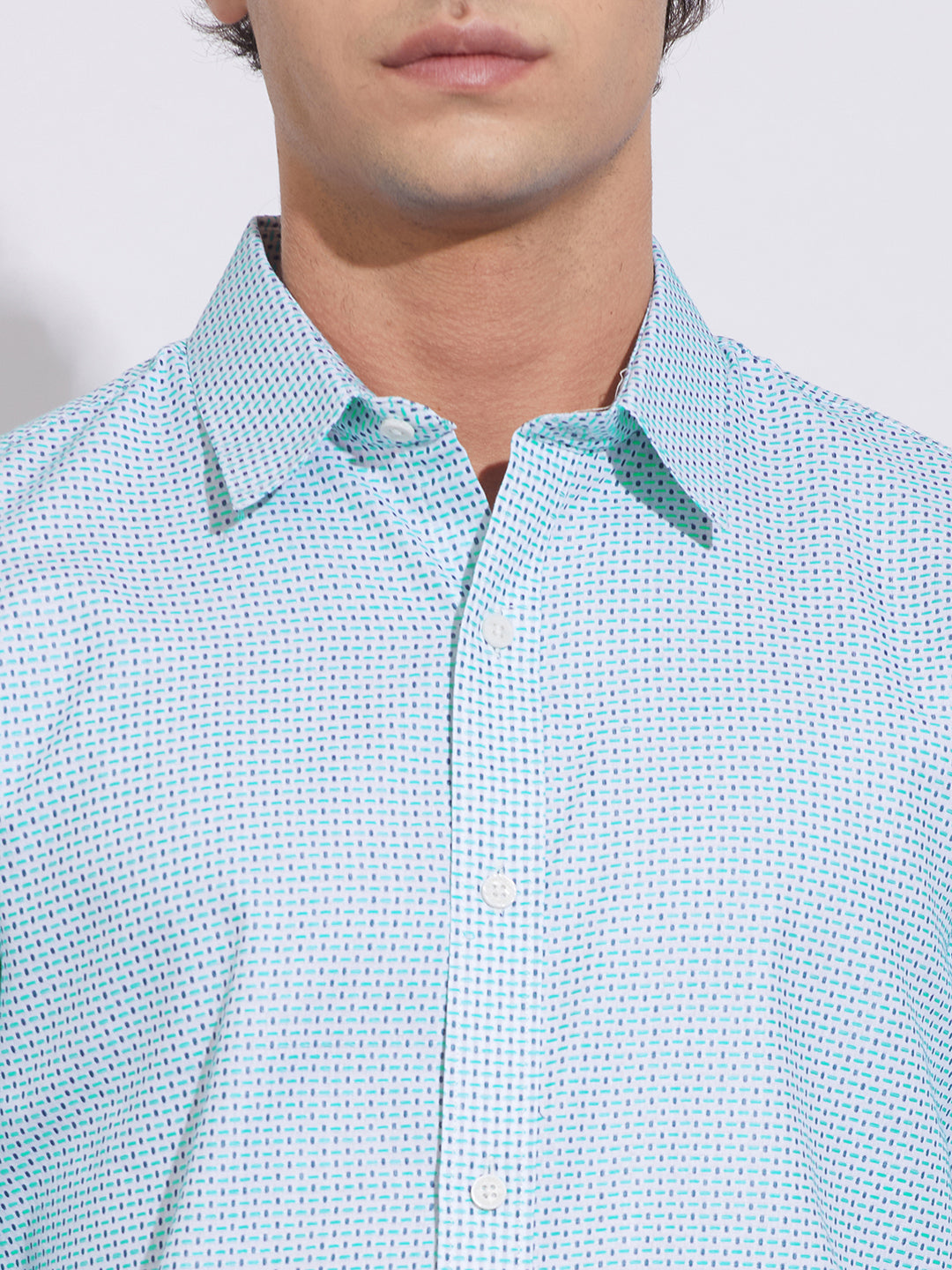 Blue Moderno Fit Regular Collar Shirt for Men by Being Human Clothing