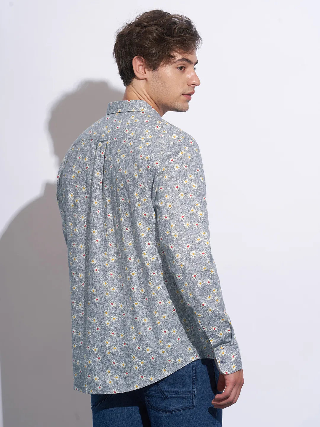 Purple Moderno Fit Regular Collar Long Sleeves Cotton Men's Shirt by Being Human Clothing