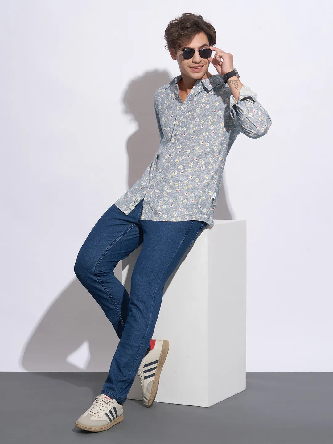 Purple Moderno Fit Regular Collar Long Sleeves Cotton Men's Shirt by Being Human Clothing