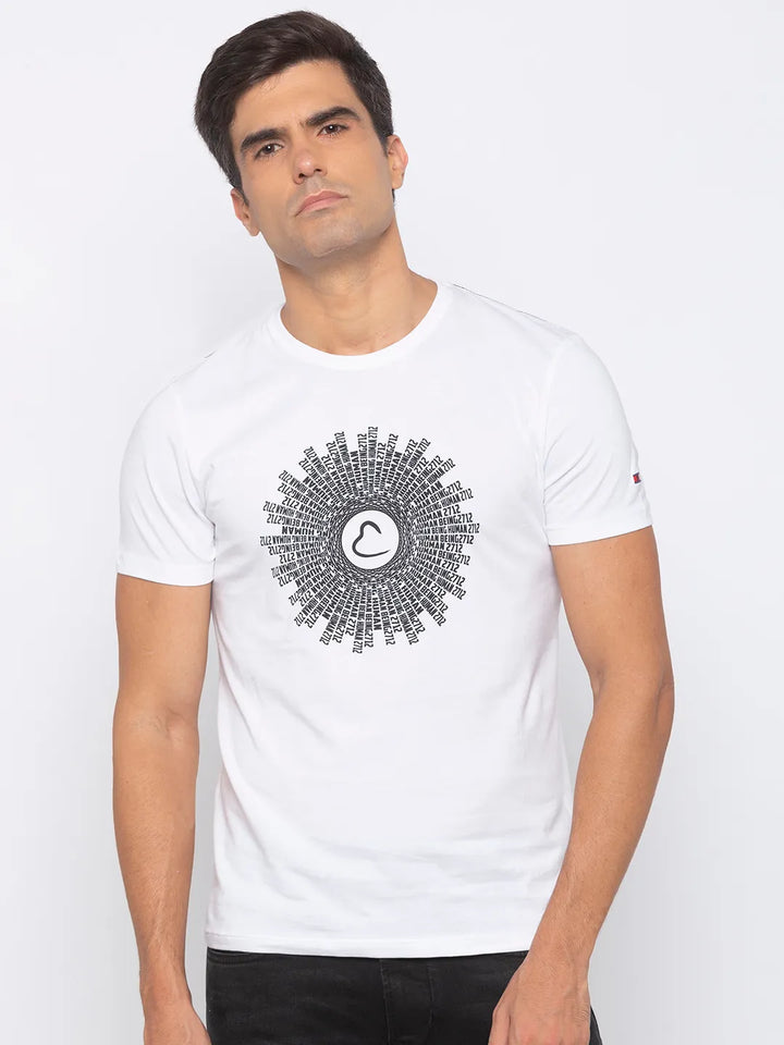 White Regular Fit Men's Short Sleeves T-Shirt