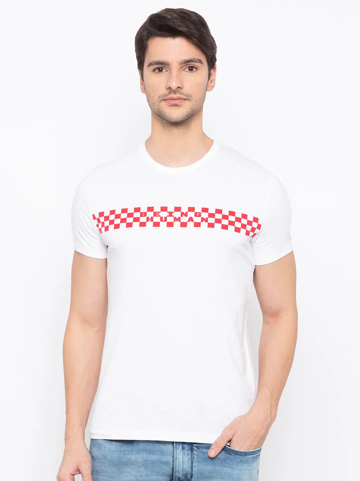 White Regular Fit Men's Short Sleeves T-Shirt