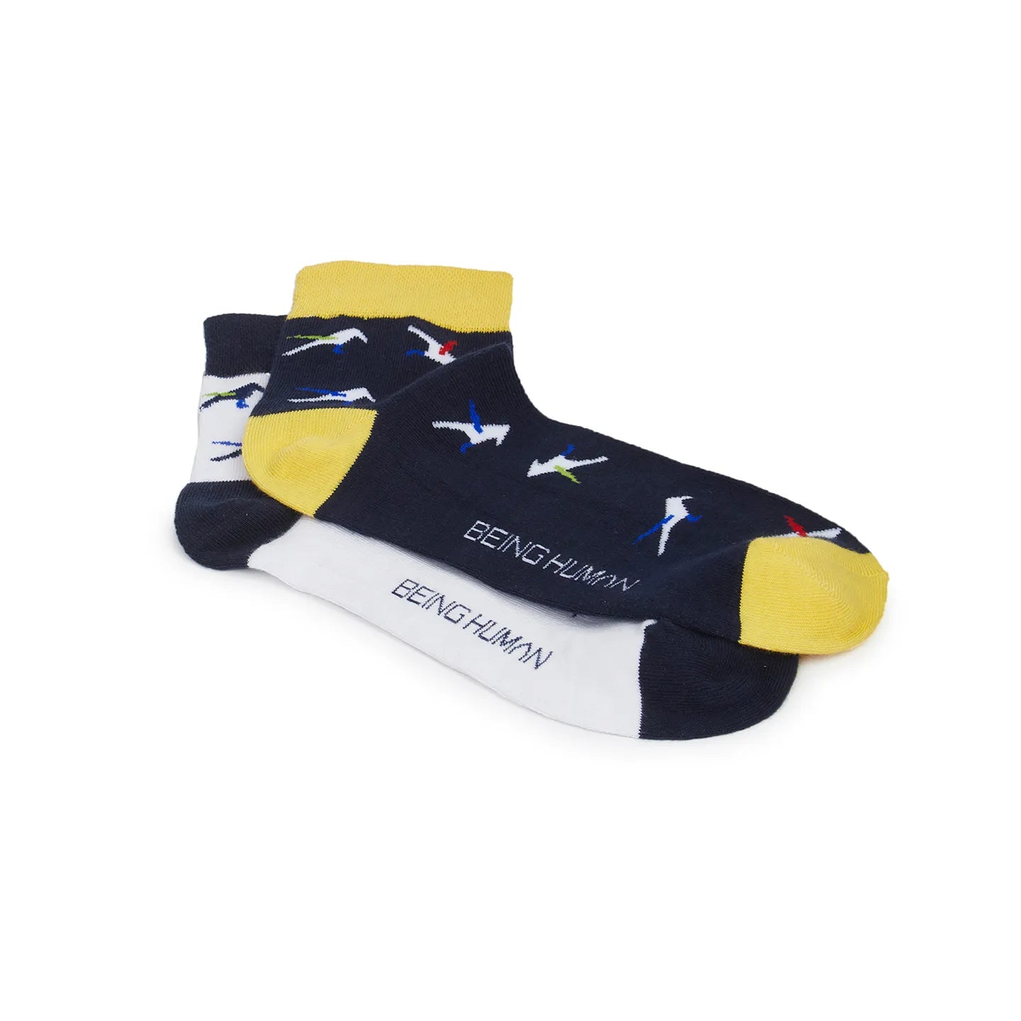 Accessories White/Navy Socks by Being Human Clothing