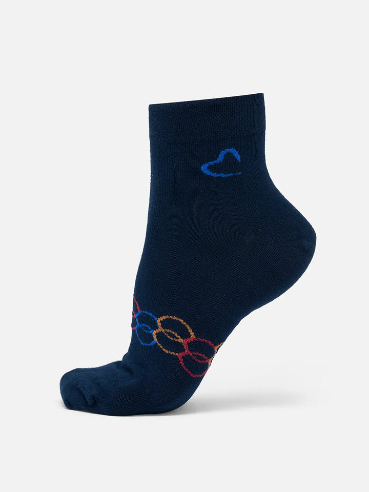 Blue Cotton Blend Men's Socks by Being Human Clothing