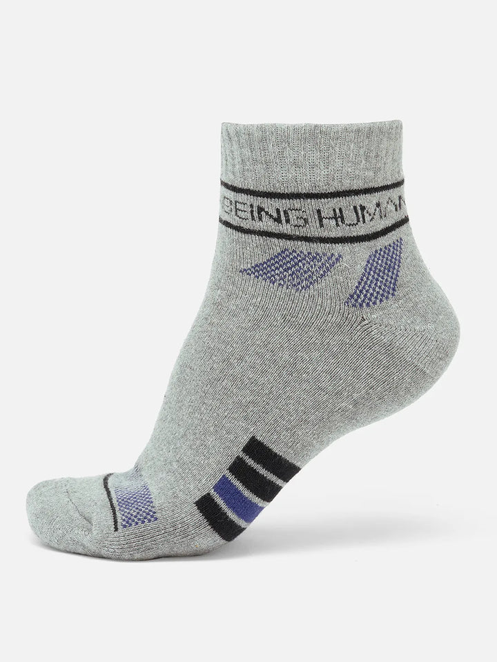 Grey Cotton Men's Socks by Being Human Clothing