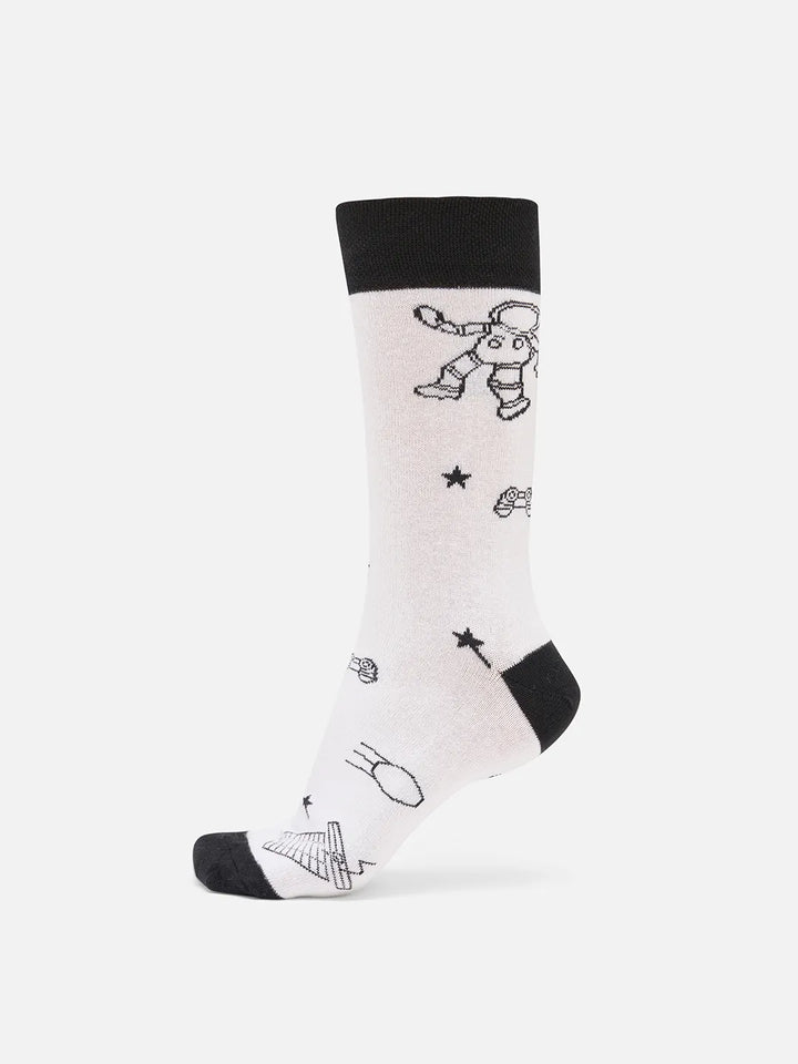 Black Cotton Blend Men's Socks by Being Human Clothing