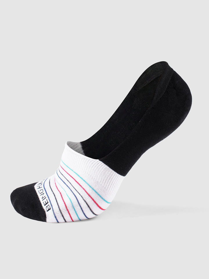 Grey & Black Striped No Show Men's Socks by Being Human Clothing