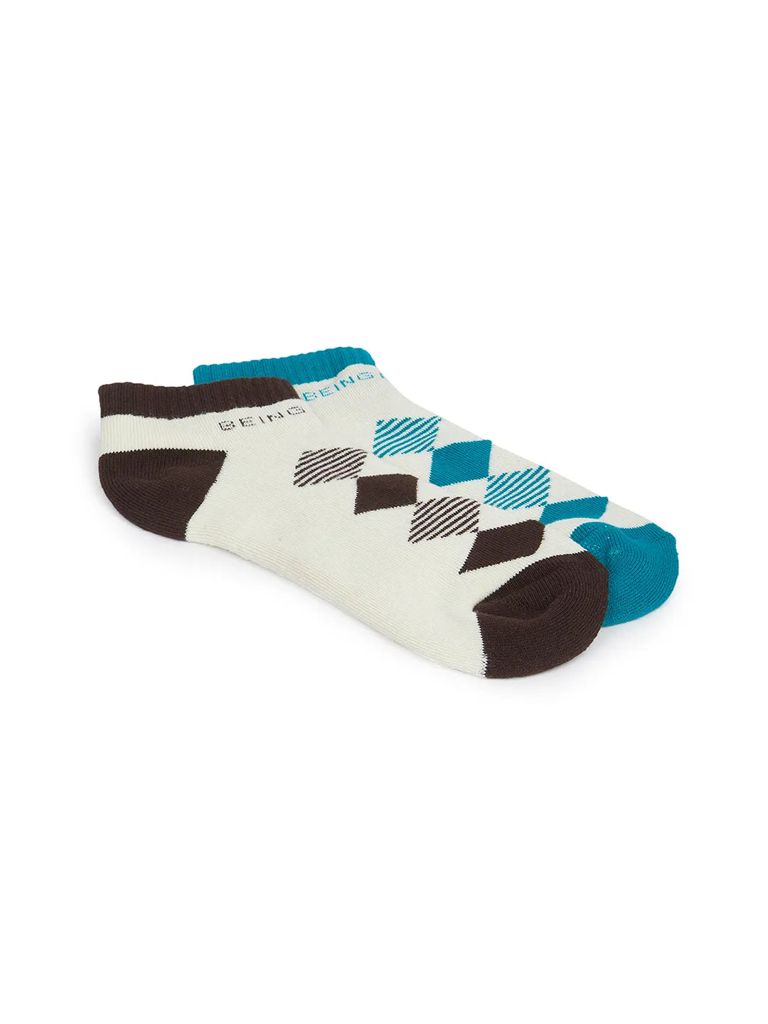 Accessories Brown/Teal Blue Socks by Being Human Clothing