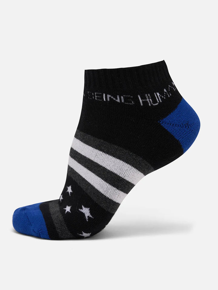 Black Cotton Men's Socks by Being Human Clothing