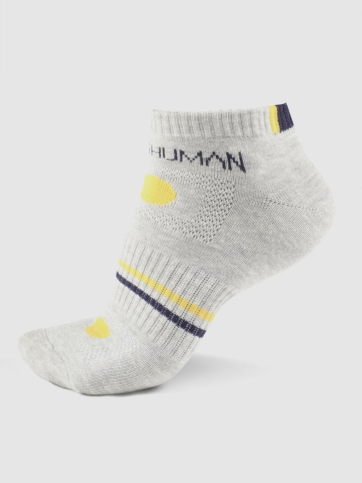 Charcoal & Grey Typography Ankle Length Men's Socks by Being Human Clothing