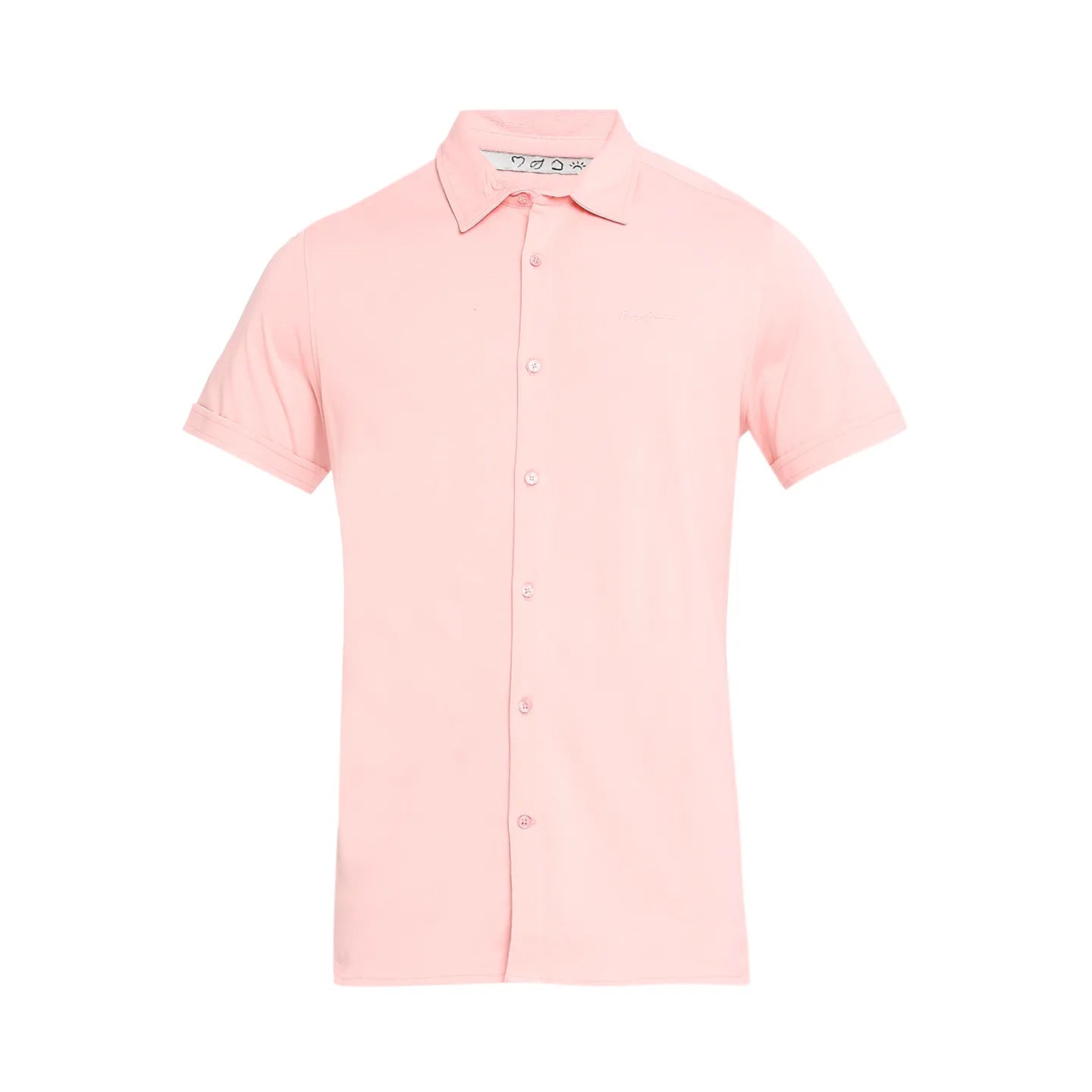Dusty Pink Slim Fit Regular Collar Men's Shirt by Being Human Clothing